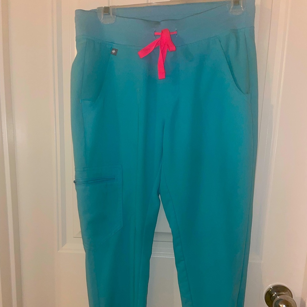Fig’s Neon Blue Zamora Jogger Scrubs